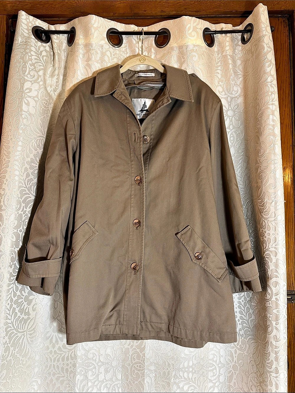 Misty Harbor Women's Cotton Blend Trench Coat Size 14